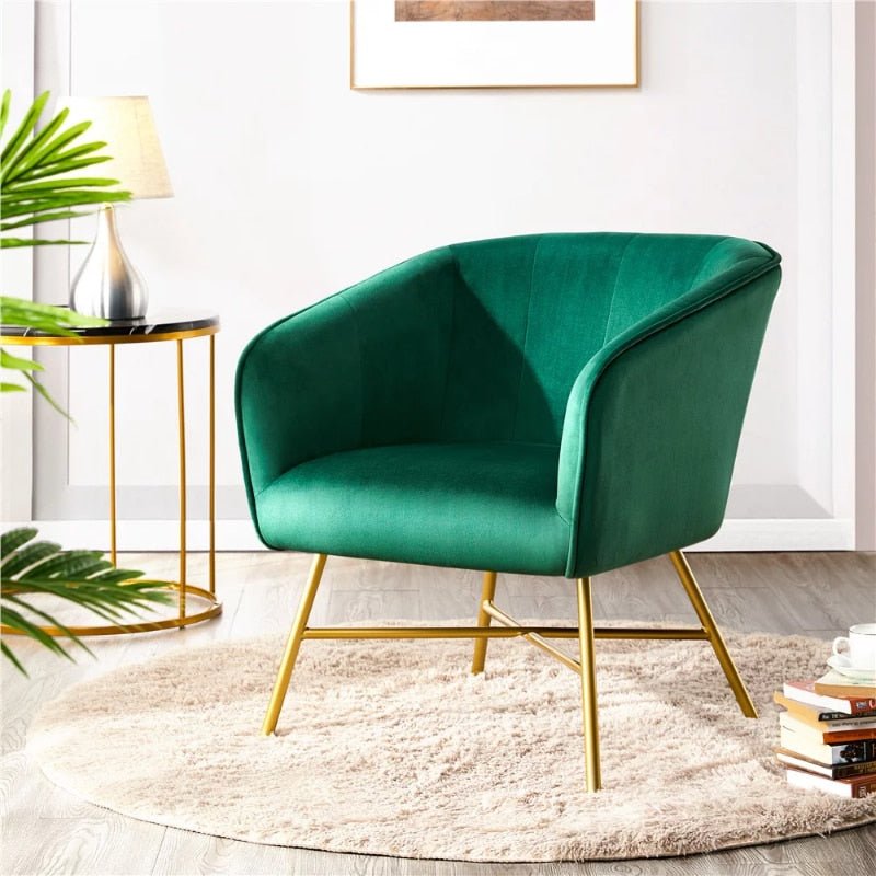 Green Velvet Club Accent Chair - Casatrail.com