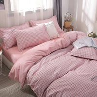 Thumbnail for Green White Lattice Duvet Cover Bedding Set - Casatrail.com