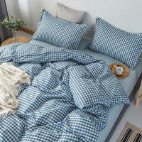 Thumbnail for Green White Lattice Duvet Cover Bedding Set - Casatrail.com