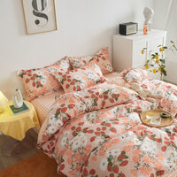 Thumbnail for Green White Lattice Duvet Cover Bedding Set - Casatrail.com