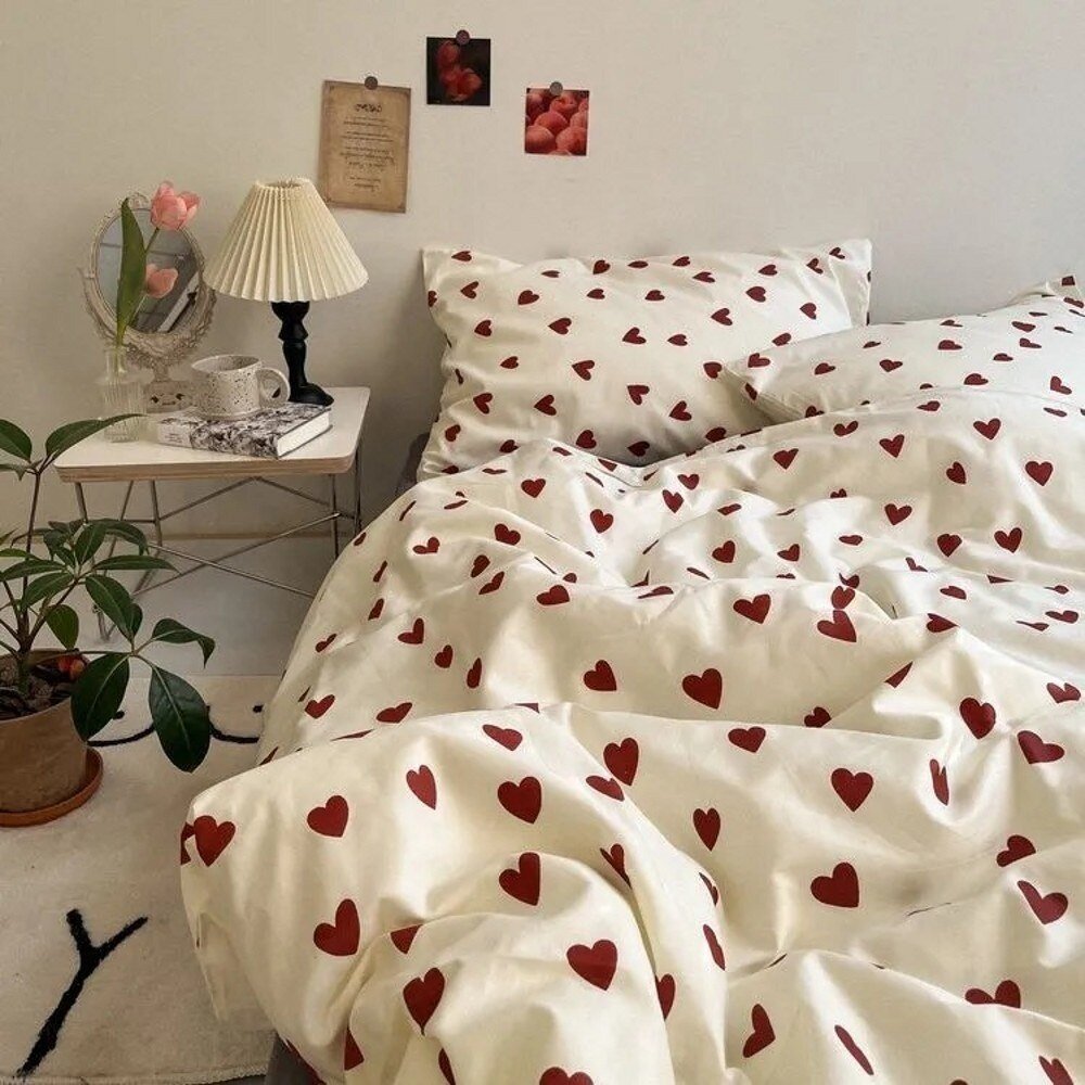 Green White Lattice Duvet Cover Bedding Set - Casatrail.com