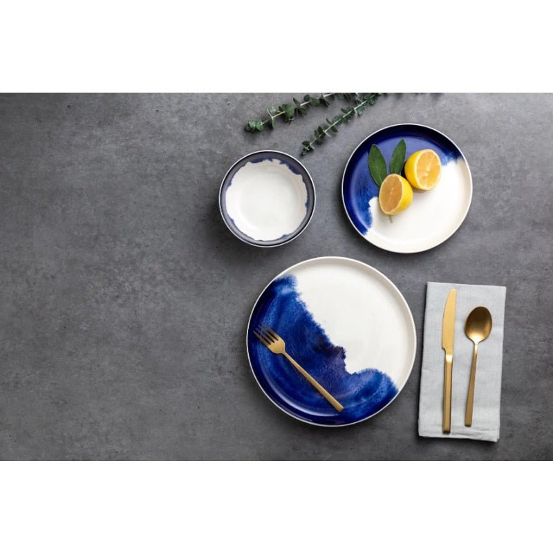 Grey Drip Stoneware Dinnerware Set - 12 Piece - Casatrail.com
