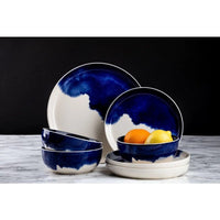 Thumbnail for Grey Drip Stoneware Dinnerware Set - 12 Piece - Casatrail.com