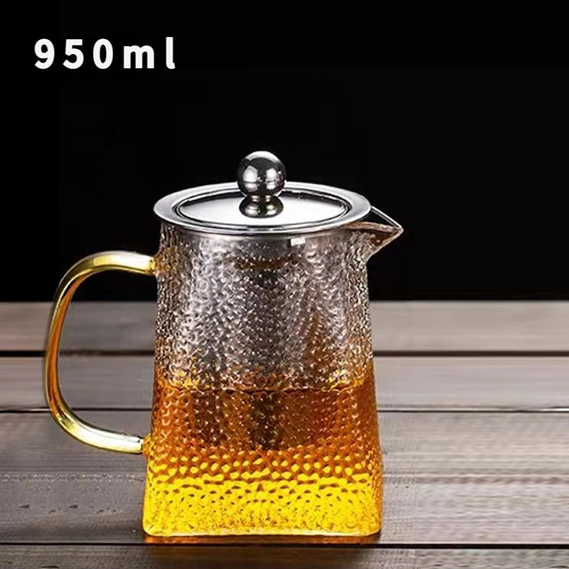 Hammer Glass Teapot With Stainless Steel Filter - Casatrail.com