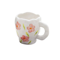 Thumbnail for Hand - painted Flower Ceramic Coffee Cup with Saucer - Casatrail.com