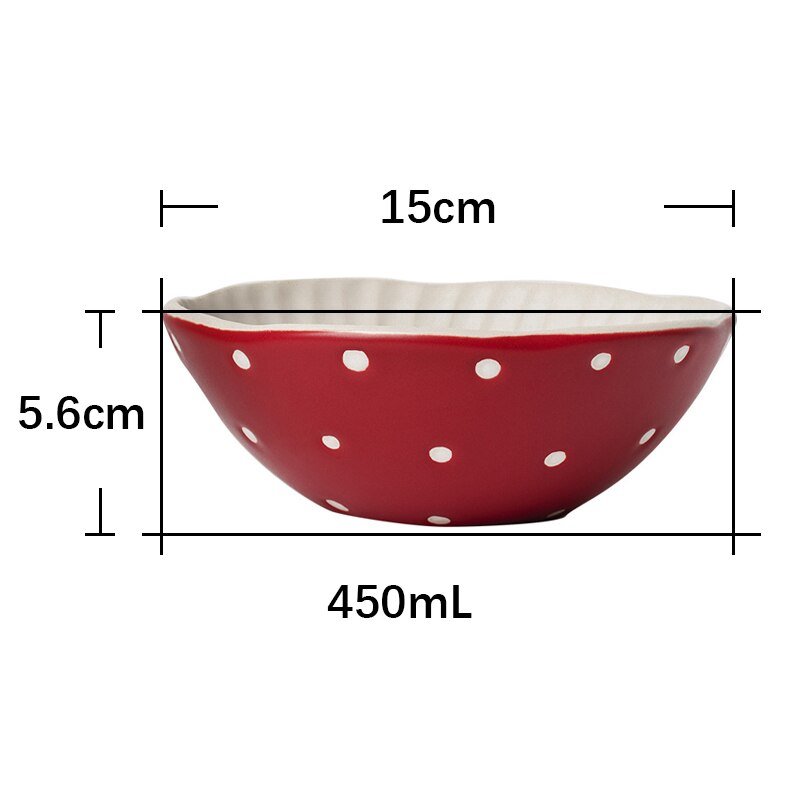 Hand - Painted Red Mushroom Ceramic Tableware Set - Casatrail.com