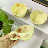 Thumbnail for Hand Pinched Irregular Flower Ceramic Coffee Cups - Casatrail.com