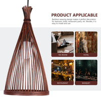 Thumbnail for Hand - Woven Bamboo Pendant Lamp - Casatrail.com