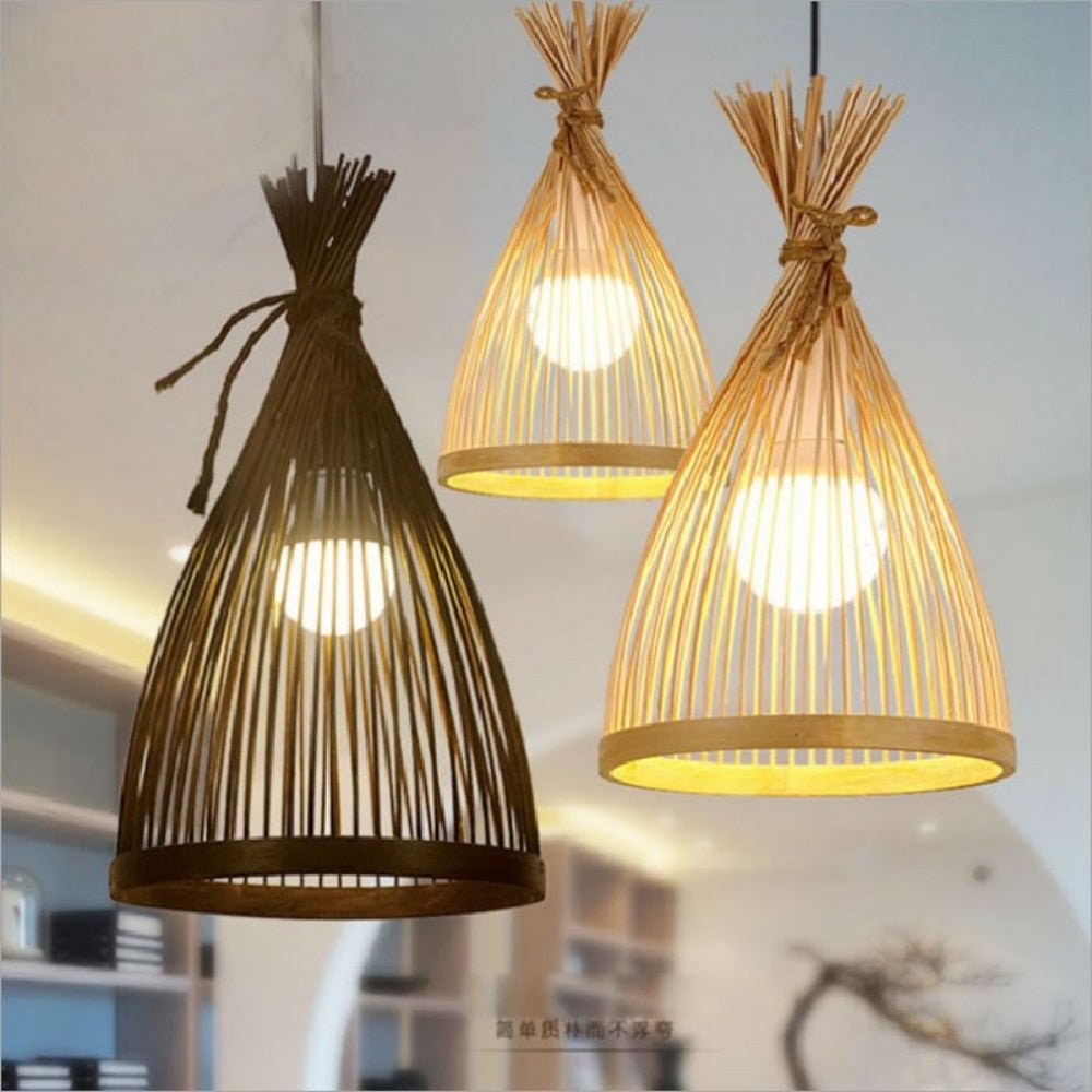 Hand - Woven Bamboo Pendant Lamp - Casatrail.com