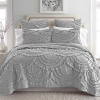 Thumbnail for Handmade Lace Cotton Quilt Set - 3pcs Bedspread - Casatrail.com