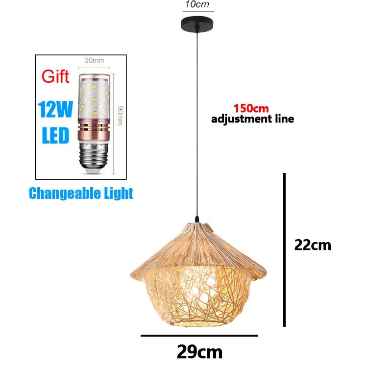 Handmade Rattan Bamboo Chandelier - Casatrail.com