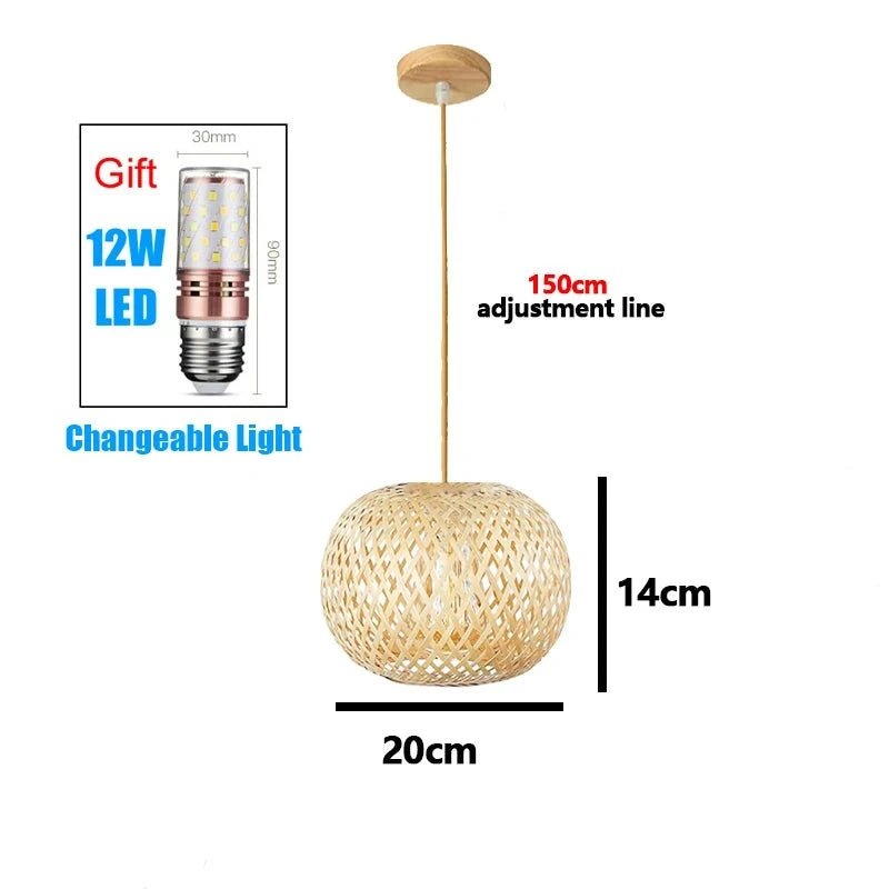 Handmade Rattan Bamboo Chandelier - Casatrail.com