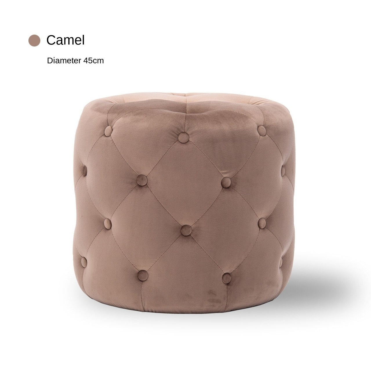 Handmade Velvet Tufted Round Storage Ottoman - Casatrail.com