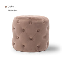 Thumbnail for Handmade Velvet Tufted Round Storage Ottoman - Casatrail.com