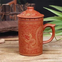 Thumbnail for Handmade Yixing Purple Clay Tea Mug with Lid and Infuser - Casatrail.com