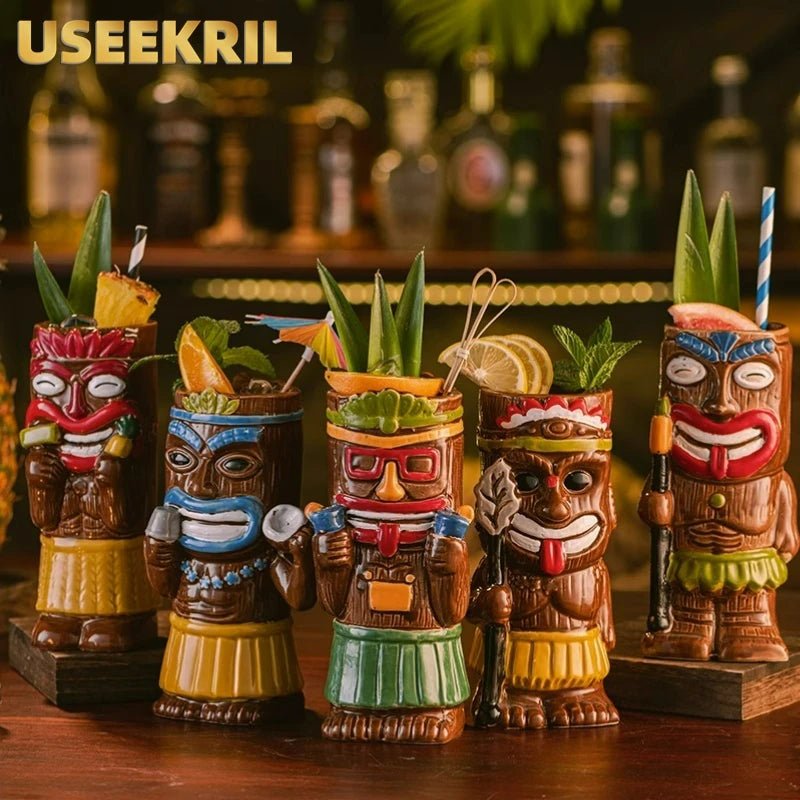 Hawaiian Style Tiki Mug Cocktail Cup - Casatrail.com