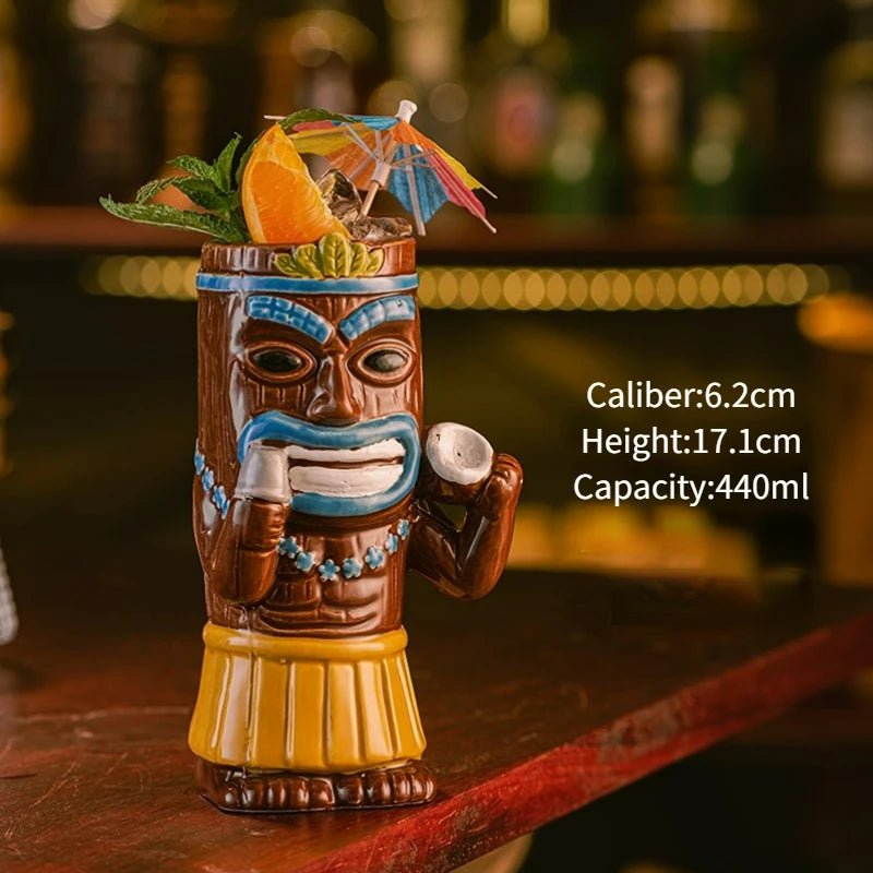 Hawaiian Style Tiki Mug Cocktail Cup - Casatrail.com