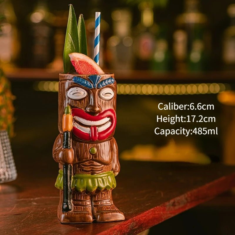 Hawaiian Style Tiki Mug Cocktail Cup - Casatrail.com