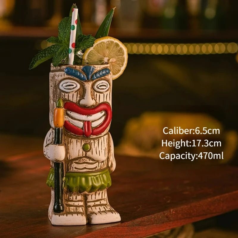 Hawaiian Style Tiki Mug Cocktail Cup - Casatrail.com