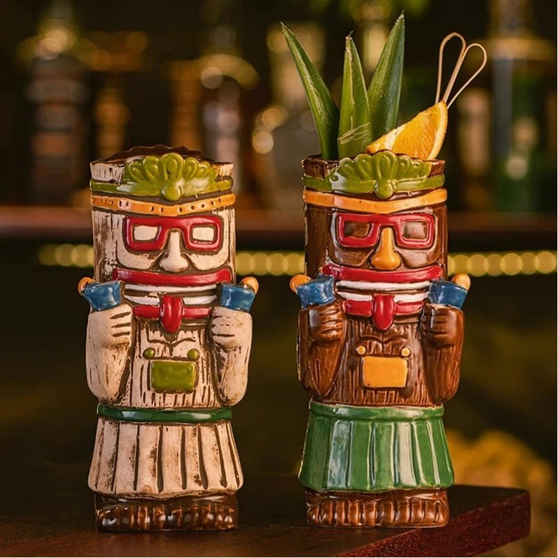 Hawaiian Style Tiki Mug Cocktail Cup - Casatrail.com