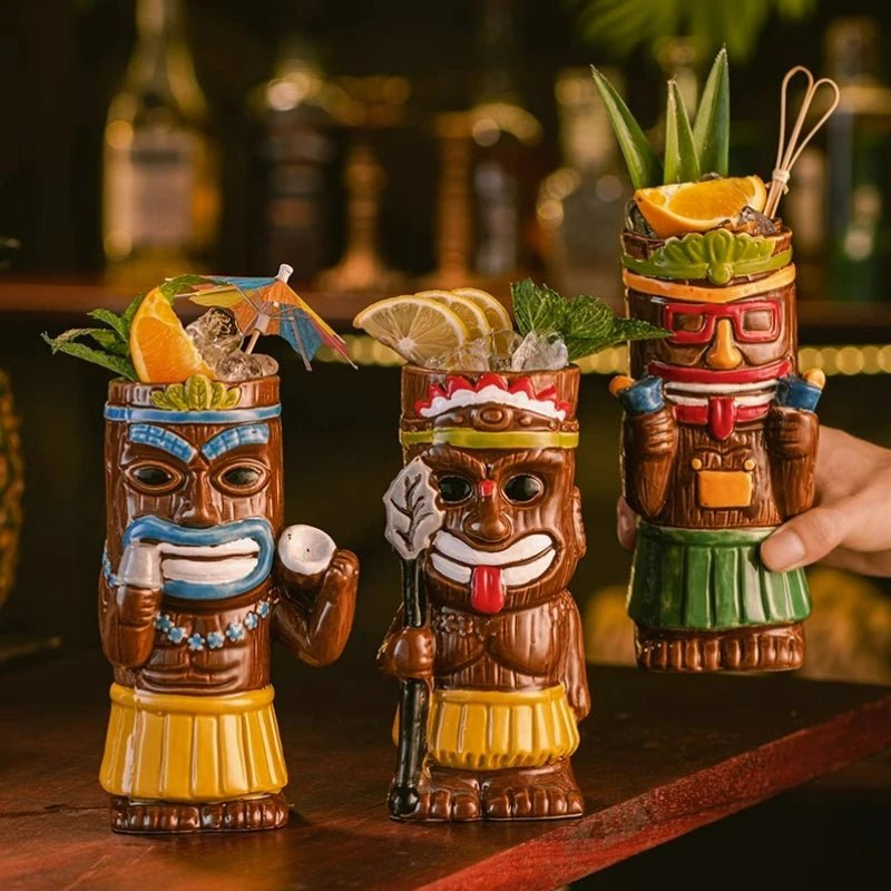 Hawaiian Style Tiki Mug Cocktail Cup - Casatrail.com