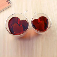 Thumbnail for Heart Love Shape Glass Coffee Mug - Casatrail.com