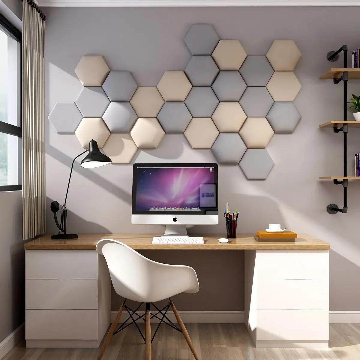 Hexagonal Bed Headboard 3D Wall Stickers - Casatrail.com