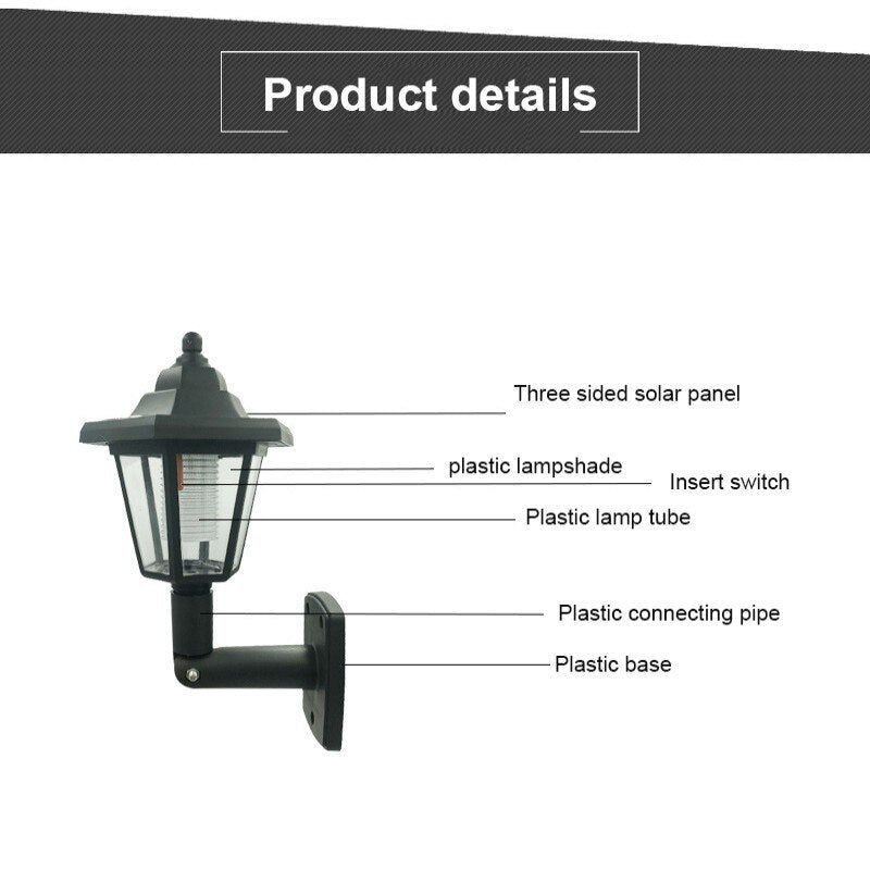 Hexagonal Garden Solar LED Wall Sconce - Casatrail.com