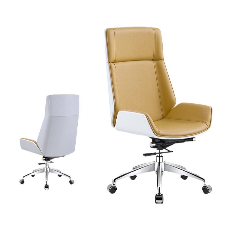 High - Back Bentwood Swivel Office Chair with Micro Fiber Leather - Casatrail.com