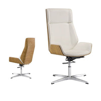 Thumbnail for High - Back Bentwood Swivel Office Chair with Micro Fiber Leather - Casatrail.com