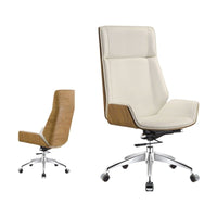 Thumbnail for High - Back Bentwood Swivel Office Chair with Micro Fiber Leather - Casatrail.com