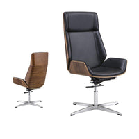 Thumbnail for High - Back Bentwood Swivel Office Chair with Micro Fiber Leather - Casatrail.com