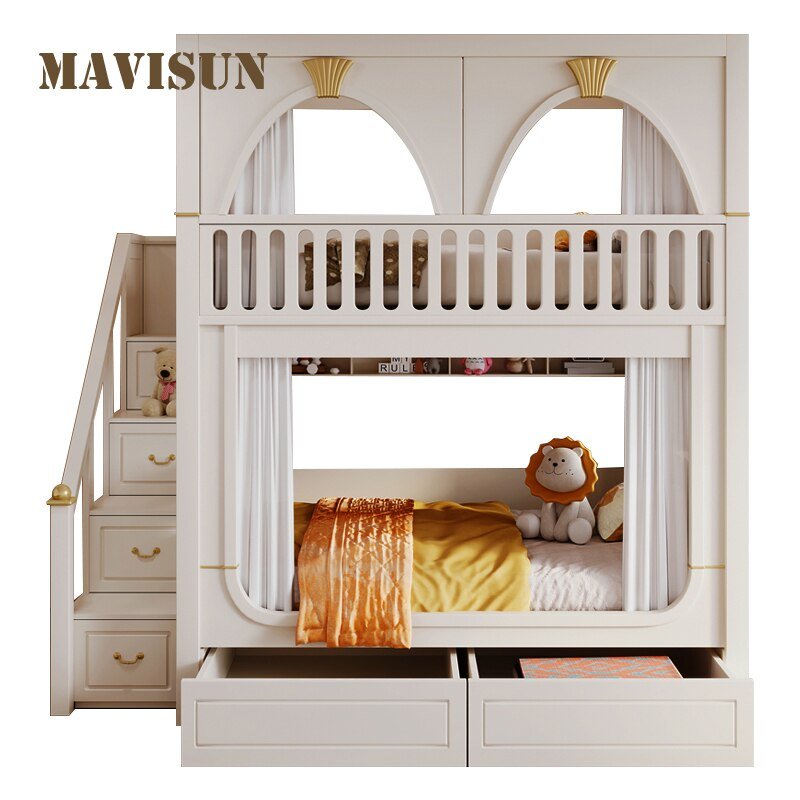 Hign Quanlity Children Beds Bunk White Castle - Casatrail.com