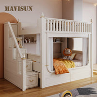 Thumbnail for Hign Quanlity Children Beds Bunk White Castle - Casatrail.com