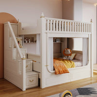 Thumbnail for Hign Quanlity Children Beds Bunk White Castle - Casatrail.com