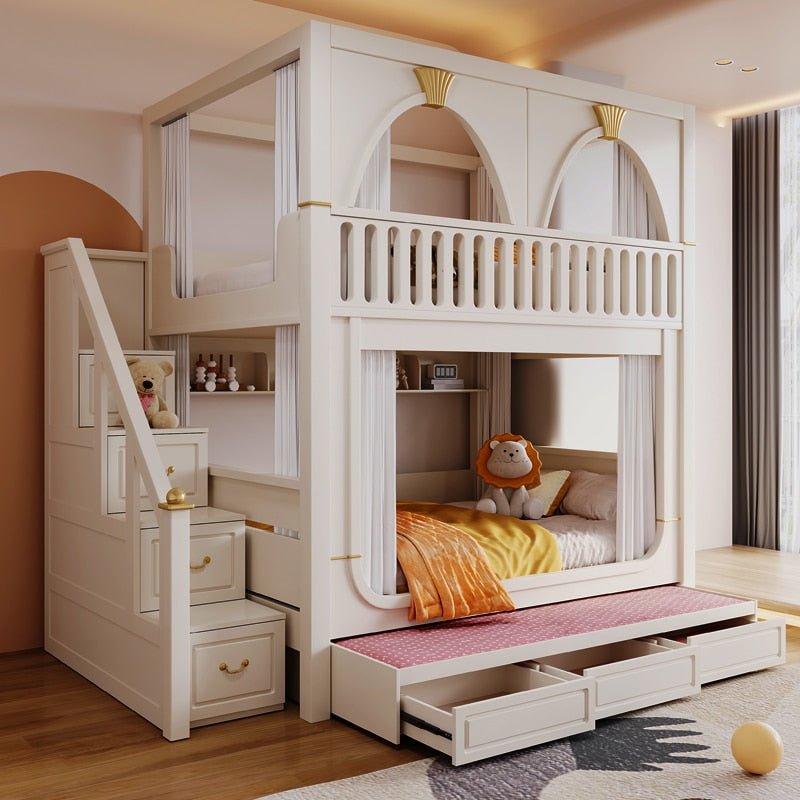 Hign Quanlity Children Beds Bunk White Castle - Casatrail.com