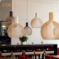Thumbnail for Holland Designer Country Style Wood Cage Chandeliers - Casatrail.com