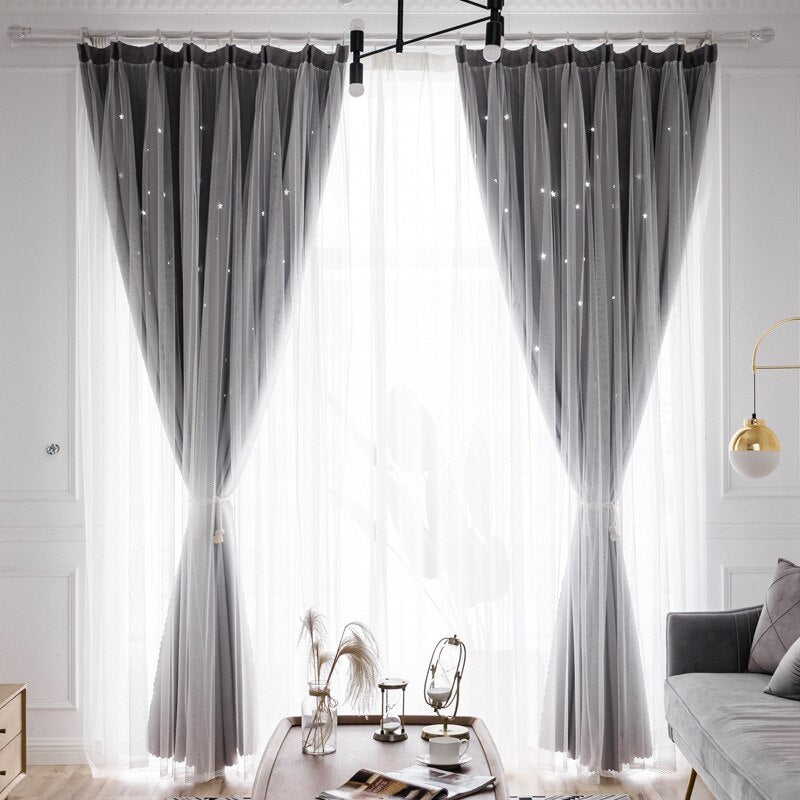 Hollow Star Blackout Curtains - Casatrail.com