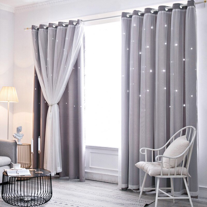 Hollow Star Blackout Curtains - Casatrail.com