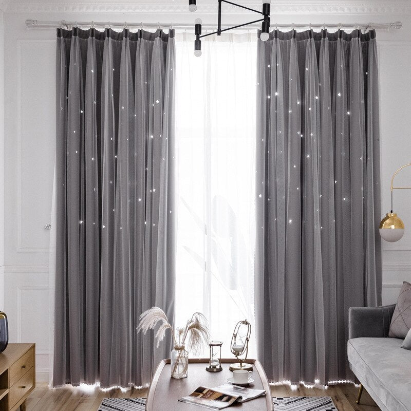 Hollow Star Blackout Curtains - Casatrail.com