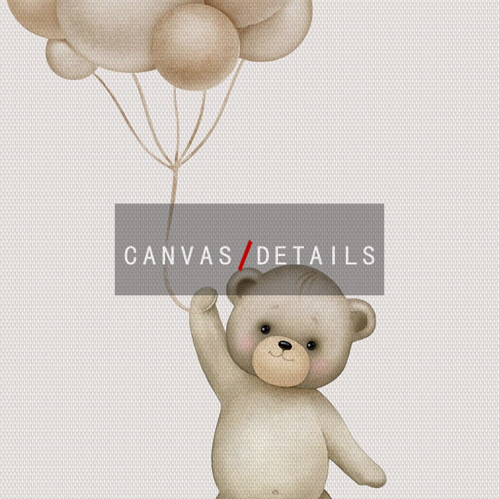 Hot Air Balloon Bear Canvas Nursery Art - Casatrail.com