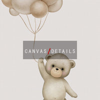 Thumbnail for Hot Air Balloon Bear Canvas Nursery Art - Casatrail.com