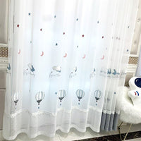 Thumbnail for Hot Air Balloon Tulle Curtain - Embroidered Voile - Casatrail.com