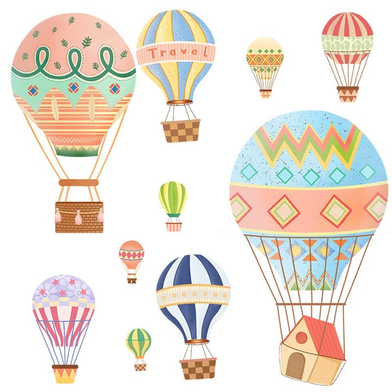 Hot Air Balloon Vinyl Wall Stickers - Casatrail.com