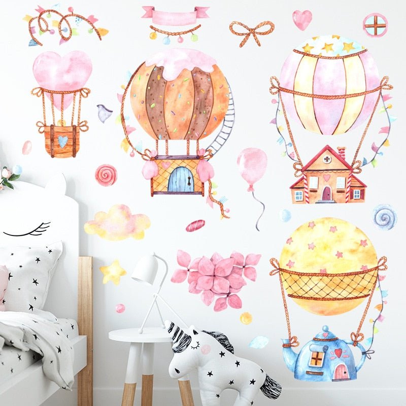 Hot Air Balloon Vinyl Wall Stickers - Casatrail.com