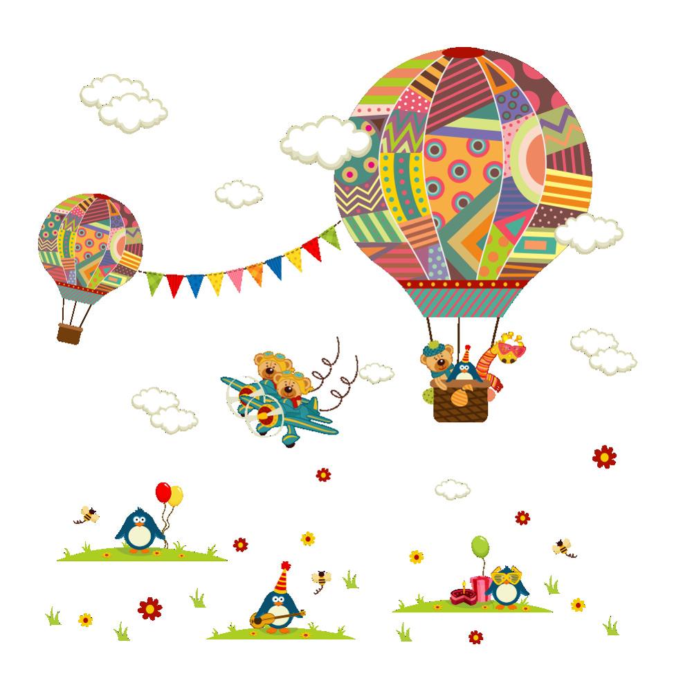 Hot Air Balloon Vinyl Wall Stickers - Casatrail.com