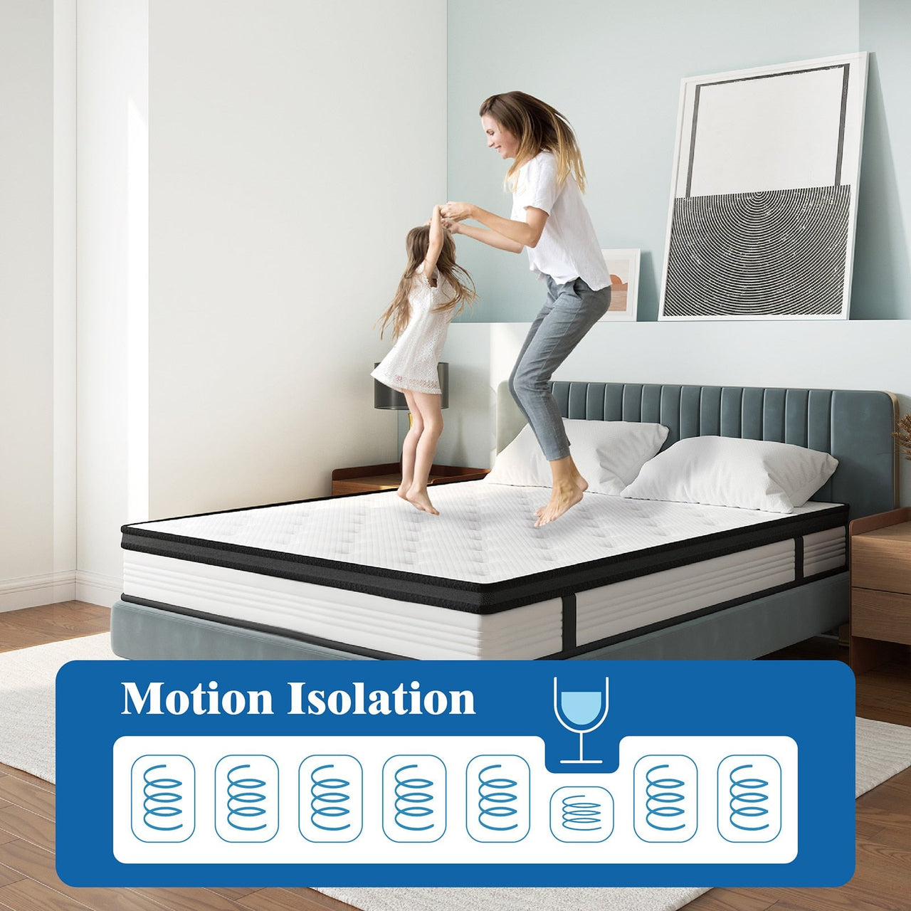 Hybrid Pocket Spring Mattress for Queen Size Bed - Casatrail.com