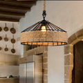 Industrial Hemp Rope Hanging Pendant Light Fixture
