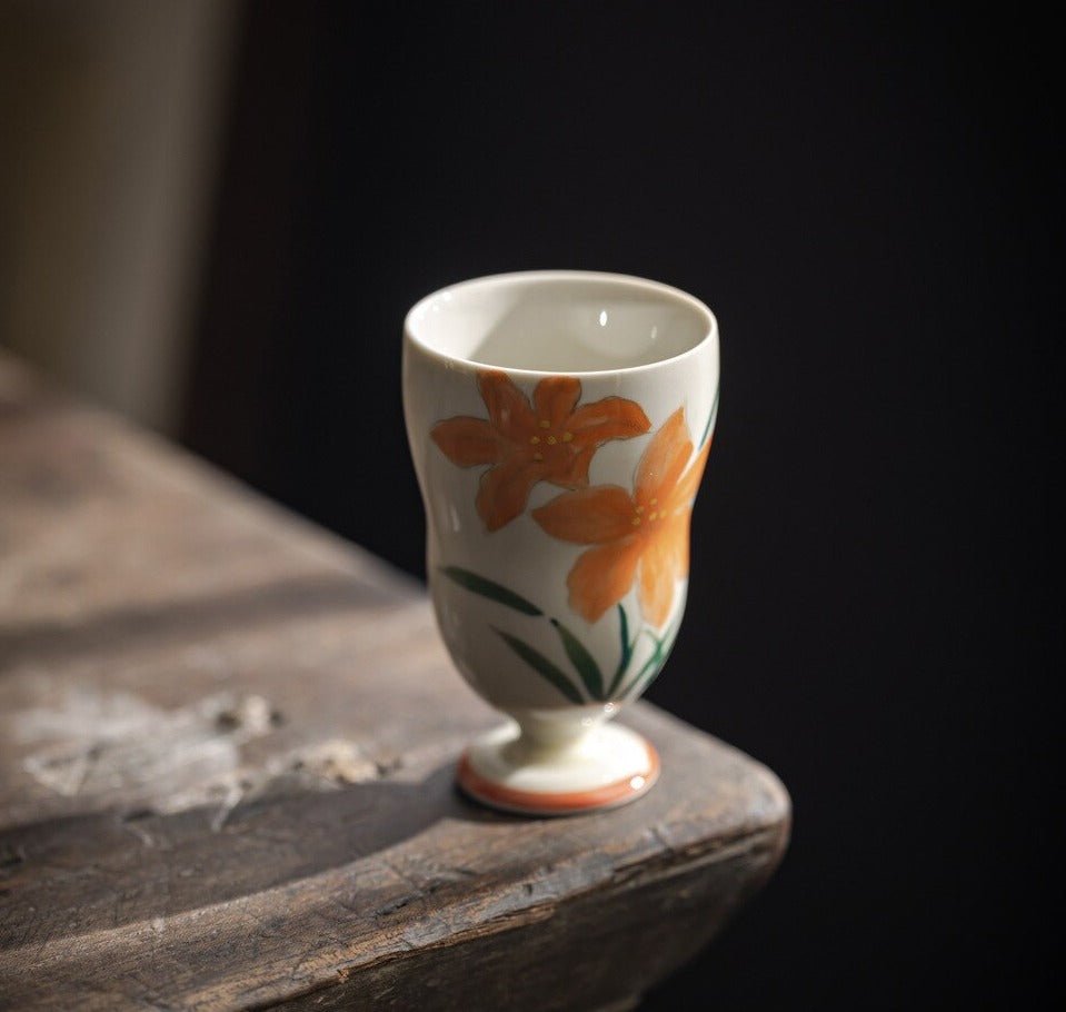 Imitation Ancient Grass Yellow Hand - Painted Gourd Cup - Casatrail.com