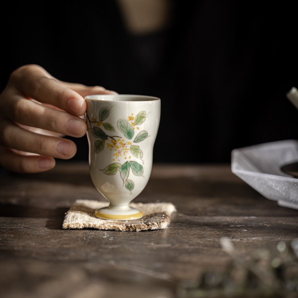 Imitation Ancient Grass Yellow Hand - Painted Gourd Cup - Casatrail.com